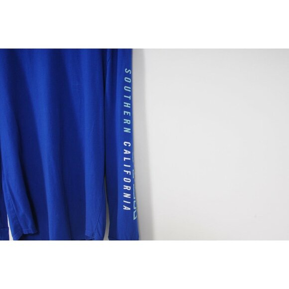 Hollister Mens Logo Long Sleeve T Shirt Small Southern California Spell Out Blue - Picture 4 of 9